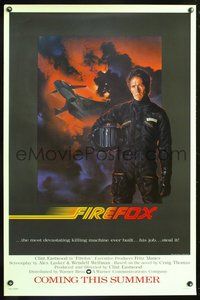 6h171 FIREFOX advance 1sh '82 cool C.D. de Mar art of killing machine, Clint Eastwood!