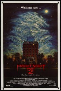 6h183 FRIGHT NIGHT 2 int'l 1sh '89 the suckers are back, wild horror artwork!