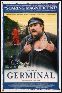 6h191 GERMINAL 1sh '93 image of Gerard Depardieu, Miou-Miou, directed by Claude Berri!