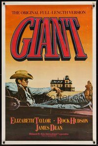 6h199 GIANT 1sh R83 James Dean, Elizabeth Taylor, Rock Hudson, directed by George Stevens!