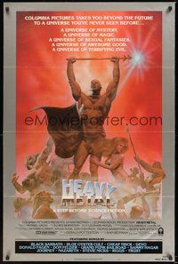 6h226 HEAVY METAL style B int'l 1sh '81 classic musical animation, different Richard Corben art!