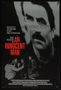 6h253 INNOCENT MAN int'l 1sh '89 Peter Yates directed, huge image of Tom Selleck!