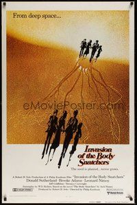6h260 INVASION OF THE BODY SNATCHERS advance 1sh '78 Philip Kaufman classic remake!