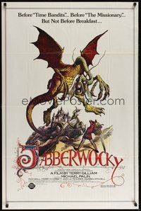 6h266 JABBERWOCKY 1sh R82 Terry Gilliam, Monty Python, great wacky fantasy monster art!