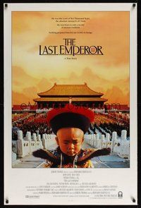 6h285 LAST EMPEROR int'l 1sh '87 Bernardo Bertolucci epic, image of young Chinese emperor w/army!