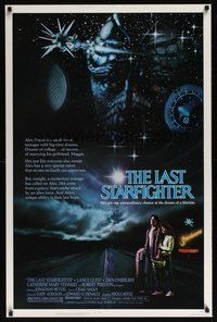 6h288 LAST STARFIGHTER 1sh '84 Lance Guest as video game expert pilot!