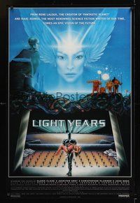 6h302 LIGHT YEARS 1sh '88 Rene Laloux & Harvey Weinstein's Gandahar, by Isaac Asimov!