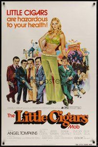 6h304 LITTLE CIGARS MOB 1sh '73 AIP, art of sexy Angel Tompkins & gang of little mobsters!