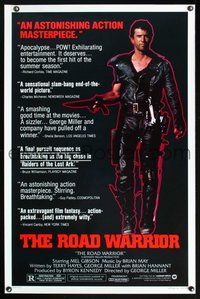 6h312 MAD MAX 2: THE ROAD WARRIOR reviews style B 1sh '81 full-length image of Mel Gibson!