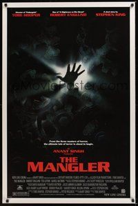 6h319 MANGLER 1sh '95 Stephen King, Tobe Hooper, wild image of killer machine!