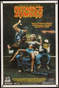 6h418 REDNECK ZOMBIES 1sh '87 wild Troma image, hillbilly undead & sexy girl!