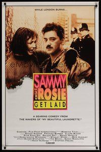 6h446 SAMMY & ROSIE GET LAID 1sh '87 Stephen Frears comedy, Sashi Kapoor!