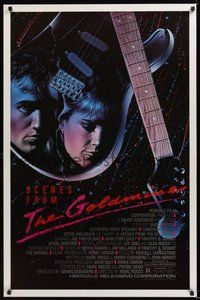 6h449 SCENES FROM THE GOLDMINE 1sh '87 Catherine Mary Stewart, Cameron Dye, art of Fender guitar!