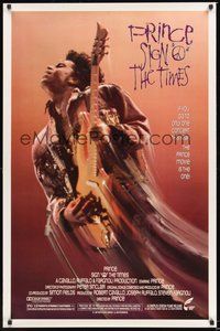 6h460 SIGN 'O' THE TIMES 1sh '87 rock and roll concert, great image of Prince with guitar!
