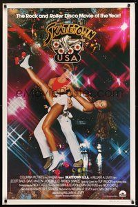 6h465 SKATETOWN USA teaser 1sh '79 the rock and roller disco movie of the year, great skating image