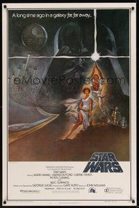 6h477 STAR WARS video style A 1sh 1982 George Lucas classic sci-fi epic, great art by Tom Jung!