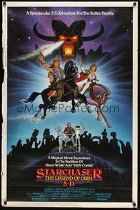 6h480 STARCHASER 1sh '85 3-D cartoon, the ultimate robot wants to rule the universe!