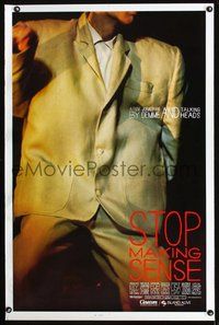 6h484 STOP MAKING SENSE 1sh '84 Jonathan Demme, Talking Heads, rock & roll!