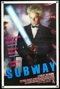 6h487 SUBWAY 1sh '85 Luc Besson, cool image of Christopher Lambert, a seductive fable!