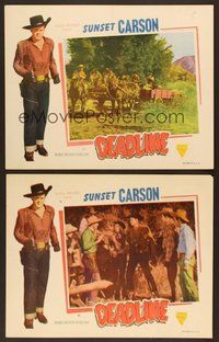 6j897 DEADLINE 2 LCs '48 Sunset Carson, Al Terry, western!