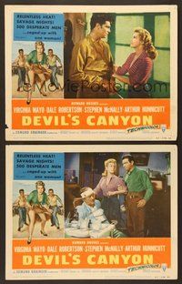 6j899 DEVIL'S CANYON 2 LCs '53 sexy 3-D Virginia Mayo, Dale Robertson!