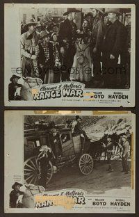 6j943 RANGE WAR 2 LCs R47 William Boyd as Hopalong Cassidy!