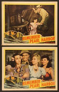 6j944 REMEMBER PEARL HARBOR 2 LCs '42 Don Red Berry, w/three sexy ladies!