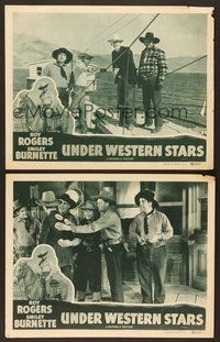 6j989 UNDER WESTERN STARS 2 LCs R48 first Roy Rogers, Smiley Burnette!