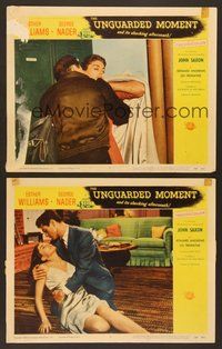 6j992 UNGUARDED MOMENT 2 LCs '56 teacher Esther Williams, George Nader!