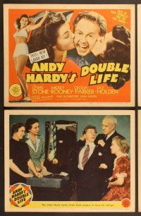 6j038 ANDY HARDY'S DOUBLE LIFE 8 LCs '42 Mickey Rooney, sexy Esther Williams!