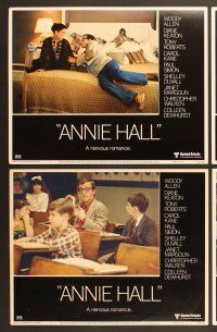 6j041 ANNIE HALL 8 LCs '77 Woody Allen, Diane Keaton & Shelley Duvall, a nervous romance!