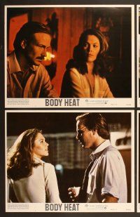 6j068 BODY HEAT 8 LCs '81 Lawrence Kasdan directed, sexy Kathleen Turner & William Hurt!