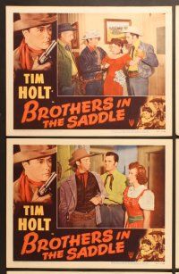 6j598 BROTHERS IN THE SADDLE 6 LCs '49 cool western images of cowboy Tim Holt!