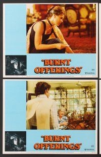 6j081 BURNT OFFERINGS 8 LCs '76 Oliver Reed, sexy Karen Black, Burgess Meredith!