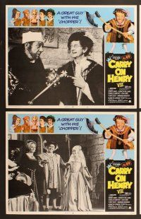 6j093 CARRY ON HENRY VIII 8 LCs '72 Sidney James, Gerald Thomas historic English comedy!