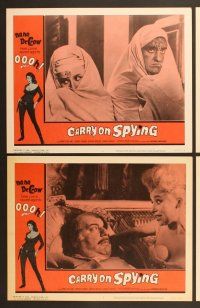 6j094 CARRY ON SPYING 8 LCs '64 sexy English spy spoof, here come seceret agents 000h!