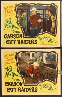6j725 CARSON CITY RAIDERS 4 LCs '48 Yakima Canutt directed, Allan 'Rocky' Lane & Black Jack!