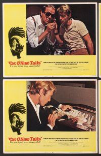 6j095 CAT O' NINE TAILS 8 LCs '71 Dario Argento's Il Gatto a Nove Code, Karl Malden, Spaak!
