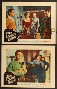 6j803 CHASE A CROOKED SHADOW 3 LCs '58 Anne Baxter, Richard Todd, Herbert Lom!