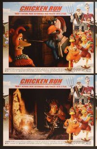 6j102 CHICKEN RUN 8 LCs '00 Peter Lord & Nick Park claymation!