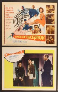 6j105 CIRCLE OF DECEPTION 8 LCs '60 sexy Suzy Parker, a spy should never fall in love!