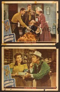 6j806 CODE OF THE LAWLESS 3 LCs '45 Kirby Grant, Fuzzy Knight, Jane Adams!