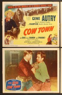 6j123 COW TOWN 8 LCs '50 cowboy Gene Autry & Champion in the middle of a deadly range war!