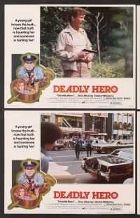 6j138 DEADLY HERO 8 LCs '76 Tanenbaum border art, Don Murray, James Earl Jones!