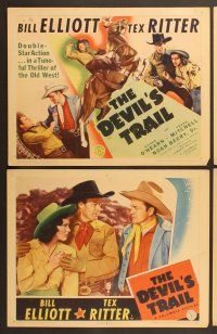6j148 DEVIL'S TRAIL 8 LCs '42 William 'Wild Bill' Elliott, Tex Ritter, Eileen O'Hearn!
