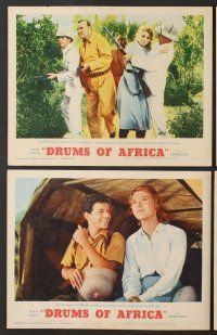 6j164 DRUMS OF AFRICA 8 LCs '63 cool images of Frankie Avalon in the jungle, Mariette Hartley!