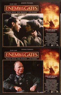 6j169 ENEMY AT THE GATES 8 LCs '01 Jude Law, Joseph Fiennes, cool image of sniper in WWII!