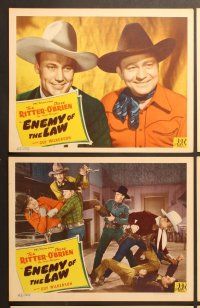6j604 ENEMY OF THE LAW 6 LCs '45 Tex Ritter, Dave O'Brien, The Texas Rangers, Kay Hughes!