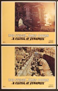 6j184 FISTFUL OF DYNAMITE 8 LCs '72 Sergio Leone, Rod Steiger & James Coburn!