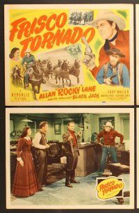 6j191 FRISCO TORNADO 8 LCs '50 cowboy Allan 'Rocky' Lane and his stallion Black Jack!
